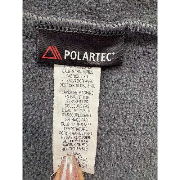 Vintage Gray Black LL Bean Classic Fleece Jacket Mens XL Tall Full Zip Outdoor - Picture 12 of 13